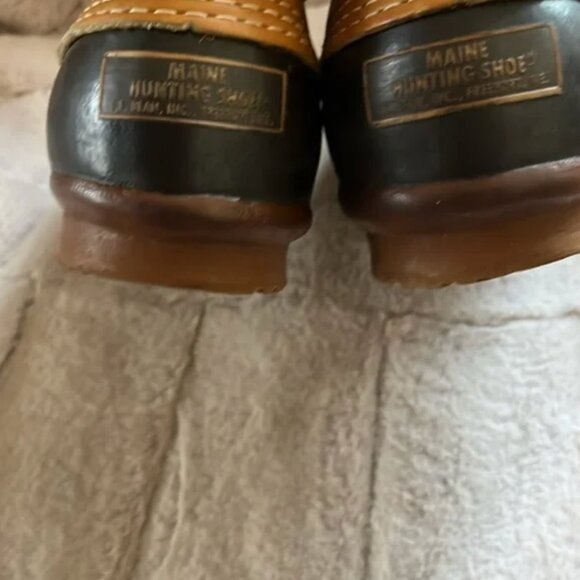 Vintage LL Bean Original Maine Hunting Shoe Leather Duck 3 Hole USA - Picture 8 of 11